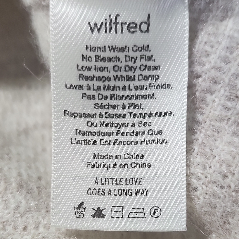 ARITZIA WILFRED Aubri Oatmeal Alpaca wool blend Crewneck Sweater cozy sweater - Picture 7 of 10